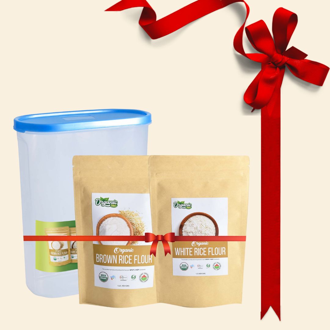 Organiczing Combo Kit Organiczing Combo Kit Organic Brown Rice & White Rice Flour Gift Combo With Attractive Jar